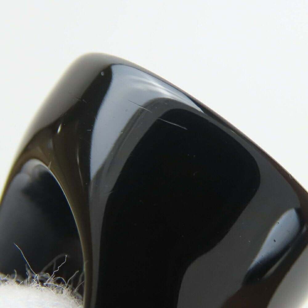 CHANEL Authentic Black Logo Ring - Picture 9 of 11